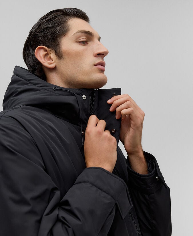 Adolfo Dominguez Chaquetón Largo Con Capucha Hombre