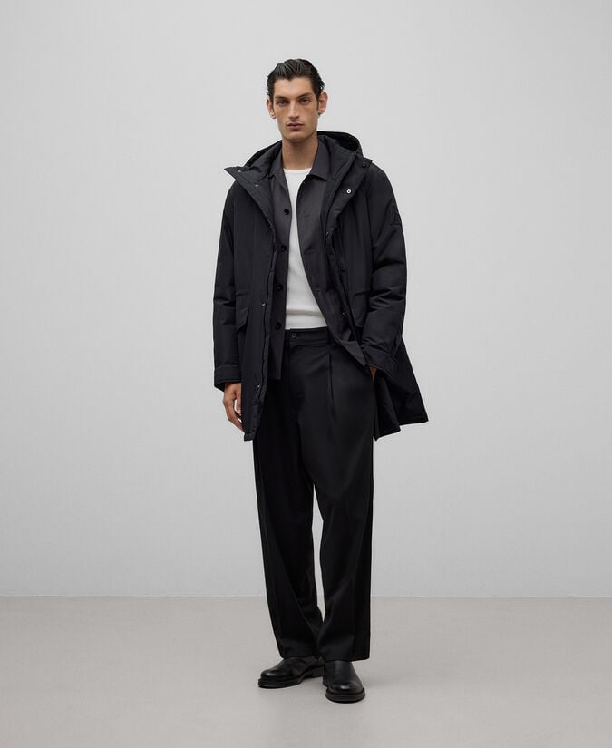 Adolfo dominguez Chaquetón largo con capucha hombre