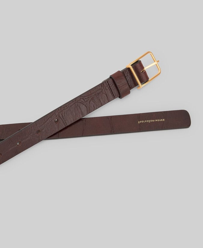 Adolfo Dominguez Cinturón Coco Piel Responsable Mujer