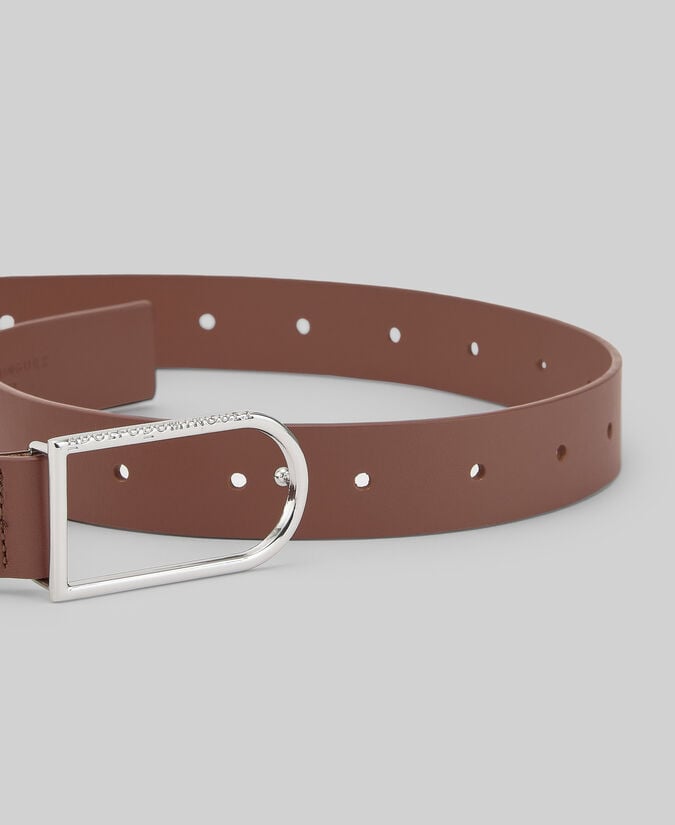 Adolfo Dominguez Cinturón Piel Responsable Marrón Mujer