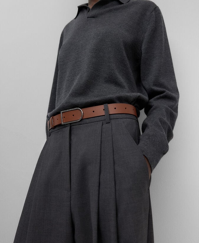 Adolfo Dominguez Cinturón Piel Responsable Marrón Mujer