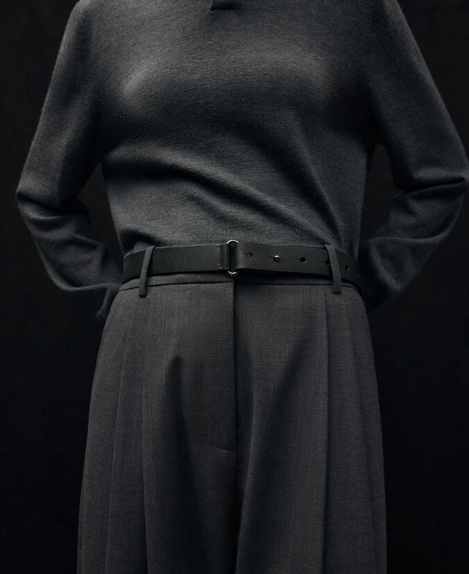 Adolfo Dominguez Cinturón Piel Responsable Negro Mujer