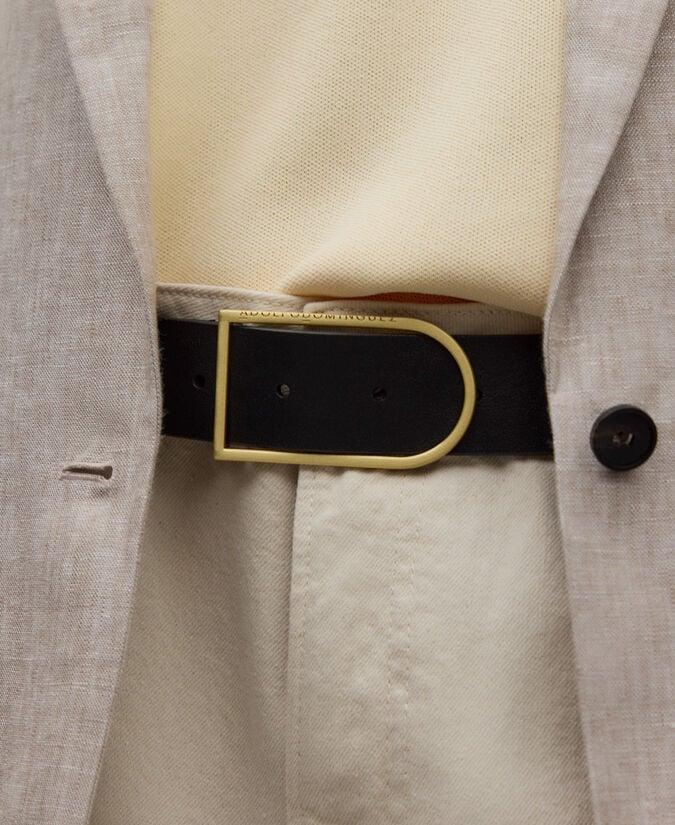 Adolfo Dominguez Cinturón Piel Responsable Negro Mujer