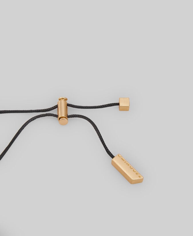 Adolfo Dominguez Collar Pieza Dorada Relieve Concha Mujer