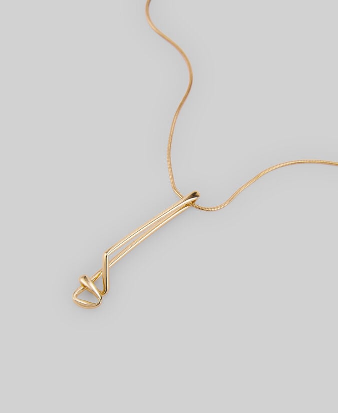 Adolfo dominguez Collar pieza metálica torsionada mujer