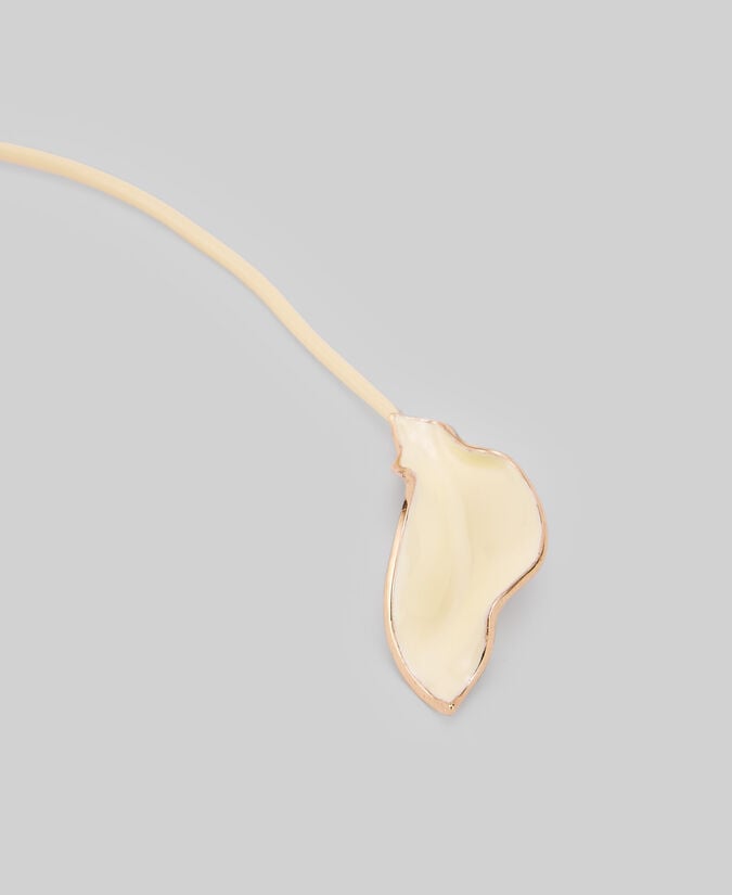 Adolfo Dominguez Collar Rígido Hoja Metal Lacado Mujer