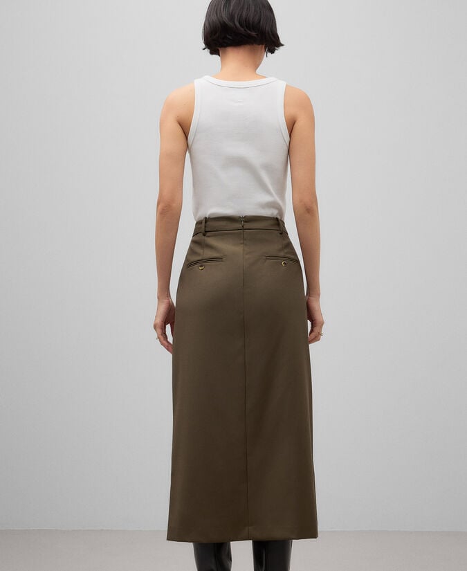 Adolfo Dominguez Falda Midi Delantero Cruzado Mujer