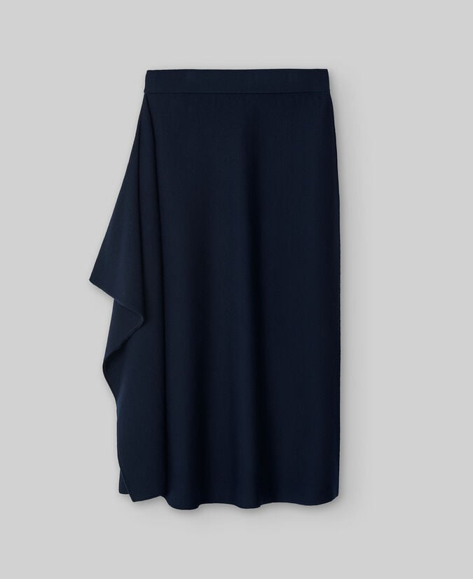 Adolfo Dominguez Falda Punto Goma Lana Merino Mujer