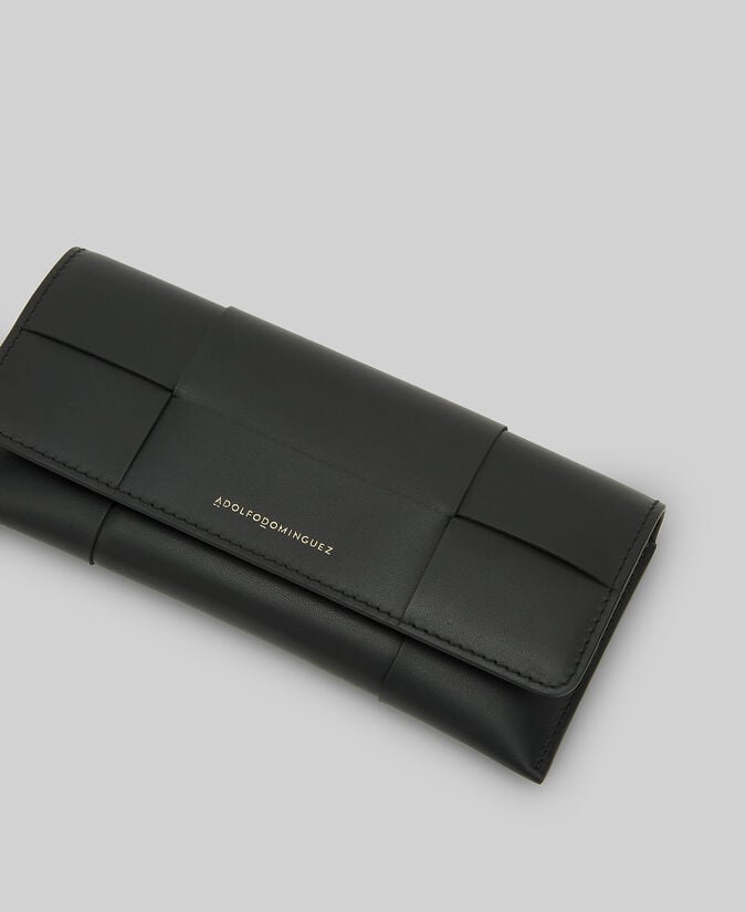 Adolfo dominguez Funda de gafas trenzada piel mujer