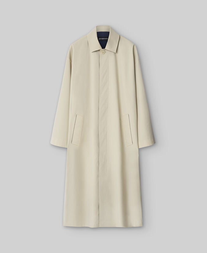 Adolfo Dominguez Gabardina Larga Cuello Solapa Hombre