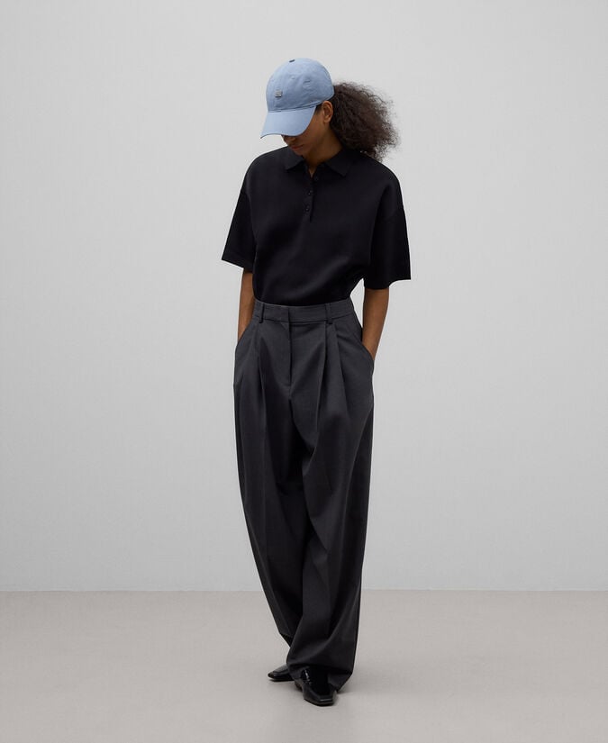 Adolfo Dominguez Gorra Parche Logotipado Azul Mujer