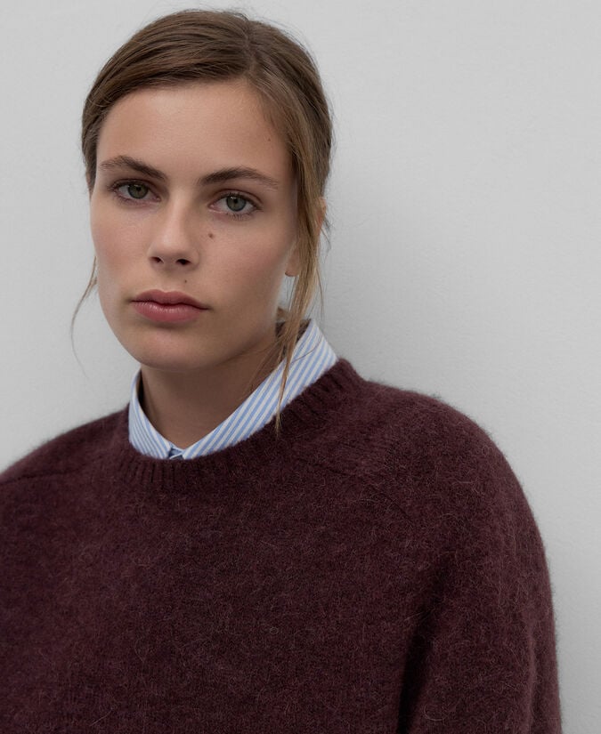 Adolfo Dominguez Jersey Corto Punto Con Alpaca Mujer