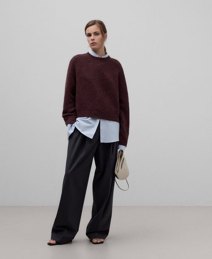 Adolfo dominguez Jersey corto punto con alpaca mujer