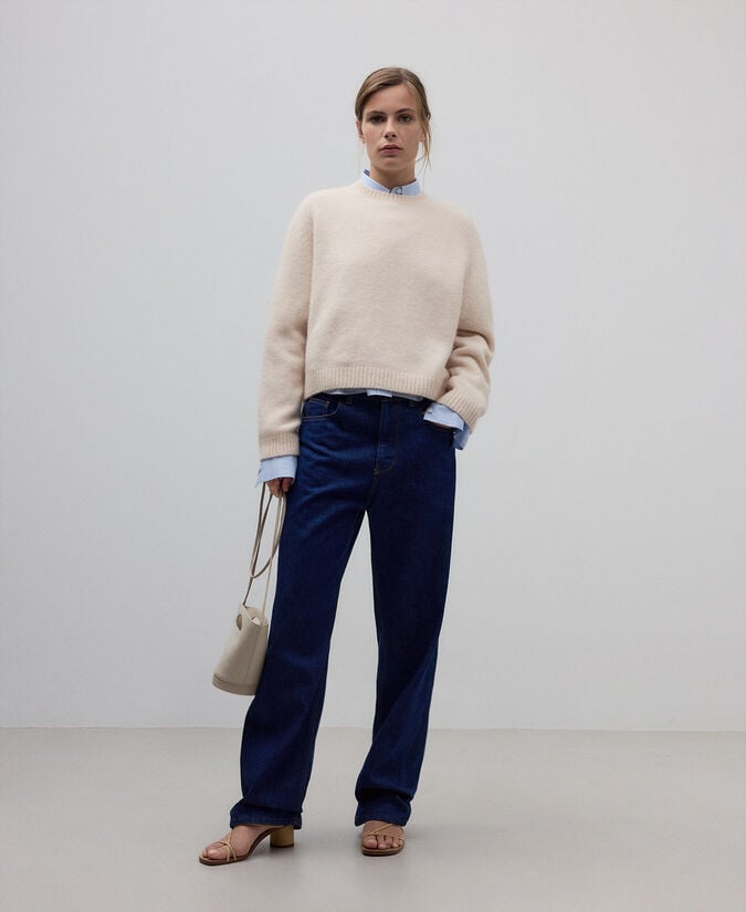 Adolfo dominguez Jersey corto punto con alpaca mujer