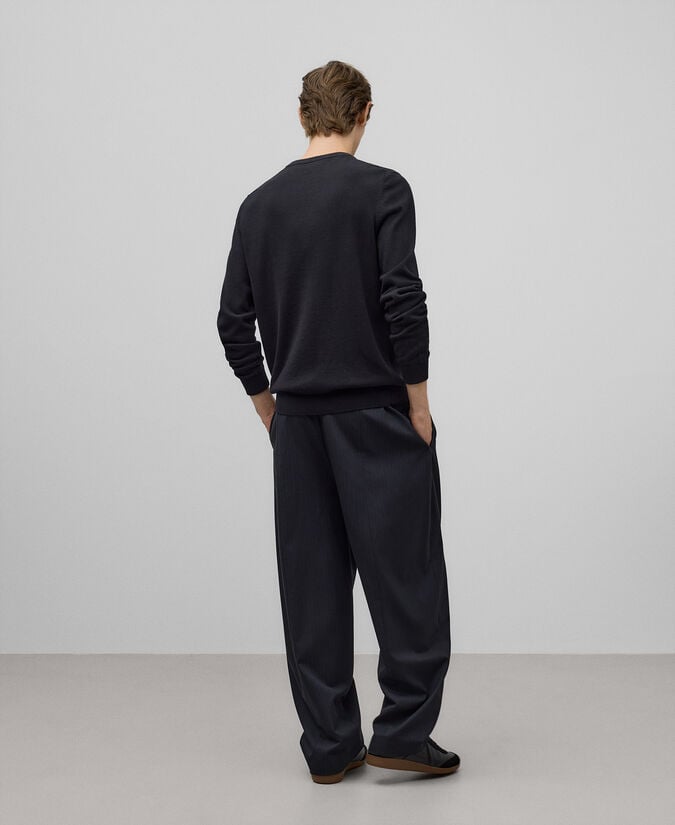 Adolfo Dominguez Jersey Cuello Caja Algodón Lana Hombre