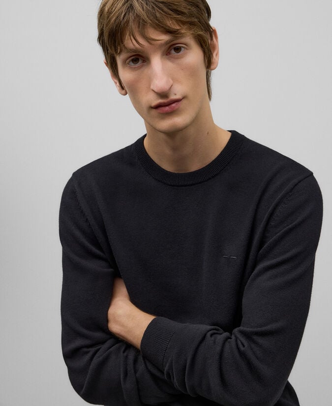 Adolfo Dominguez Jersey Cuello Caja Algodón Lana Hombre