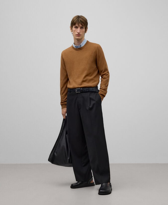 Adolfo dominguez Jersey cuello caja algodón lana hombre