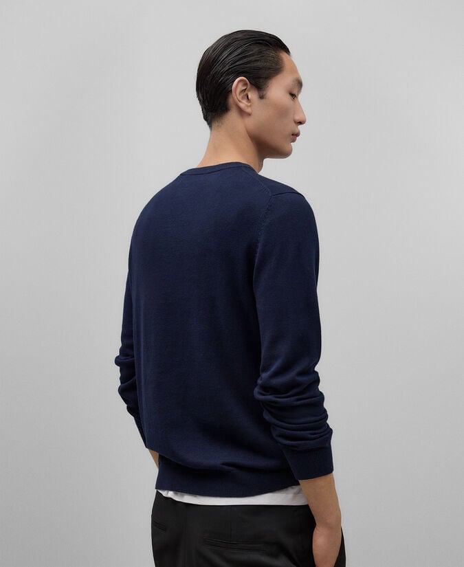 Adolfo Dominguez Jersey Cuello Caja Algodón Lana Hombre