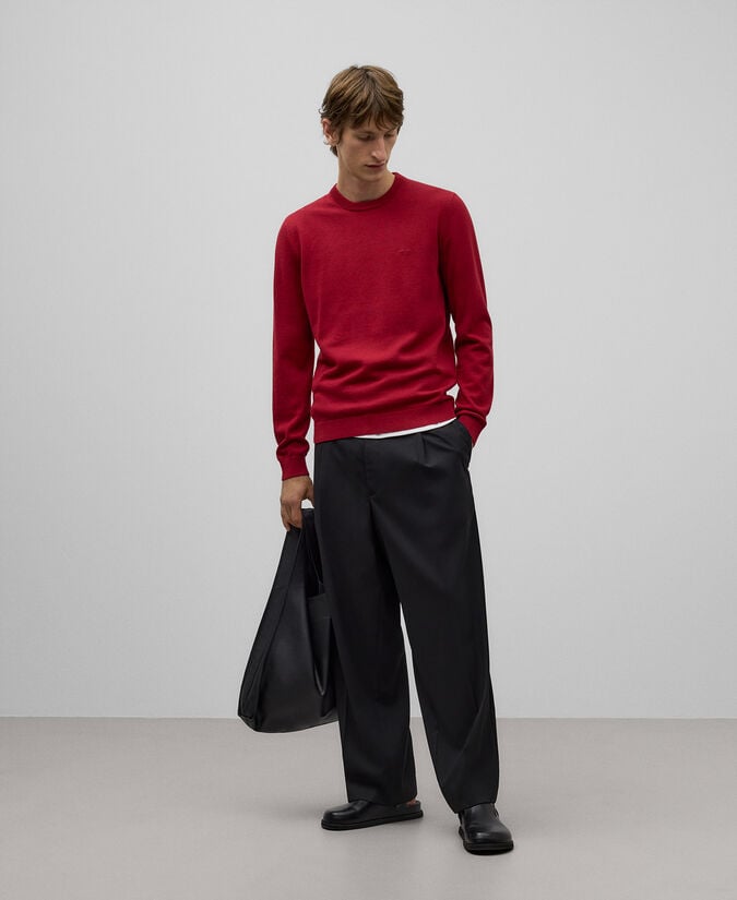 Adolfo dominguez Jersey cuello caja algodón lana hombre