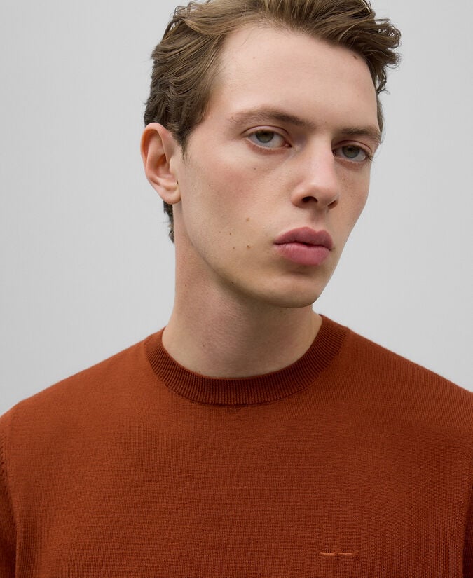 Adolfo Dominguez Jersey Cuello Caja Lana Merino Hombre