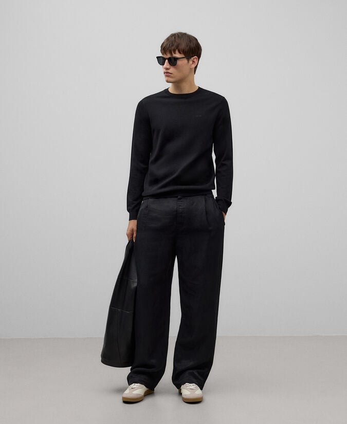 Adolfo dominguez Jersey cuello caja lana merino hombre