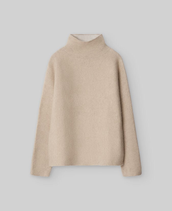 Adolfo Dominguez Jersey Cuello Chimenea Cashmere Mujer