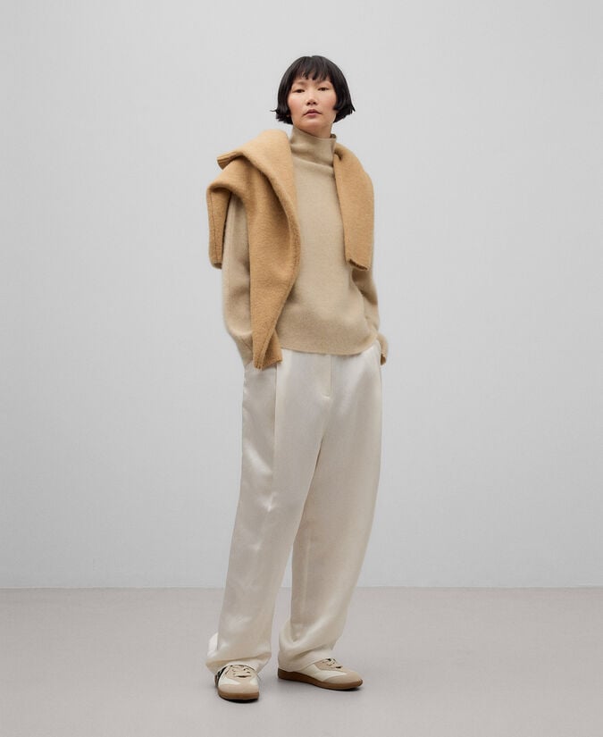 Adolfo dominguez Jersey cuello chimenea cashmere mujer