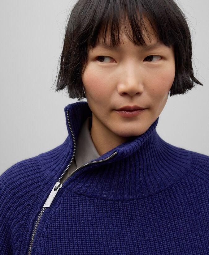 Adolfo Dominguez Jersey Cuello Chimenea Cremallera Mujer