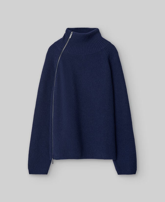 Adolfo Dominguez Jersey Cuello Chimenea Cremallera Mujer