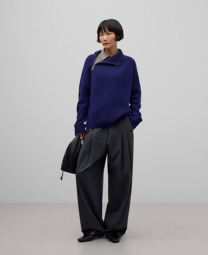 Adolfo dominguez Jersey cuello chimenea cremallera mujer