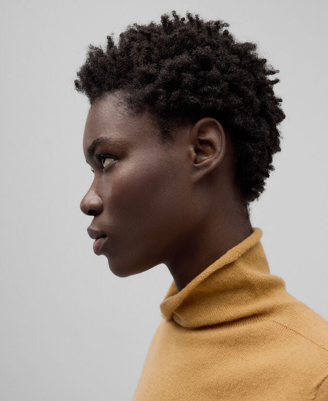 Adolfo Dominguez Jersey Cuello Chimenea Lana Merino Mujer