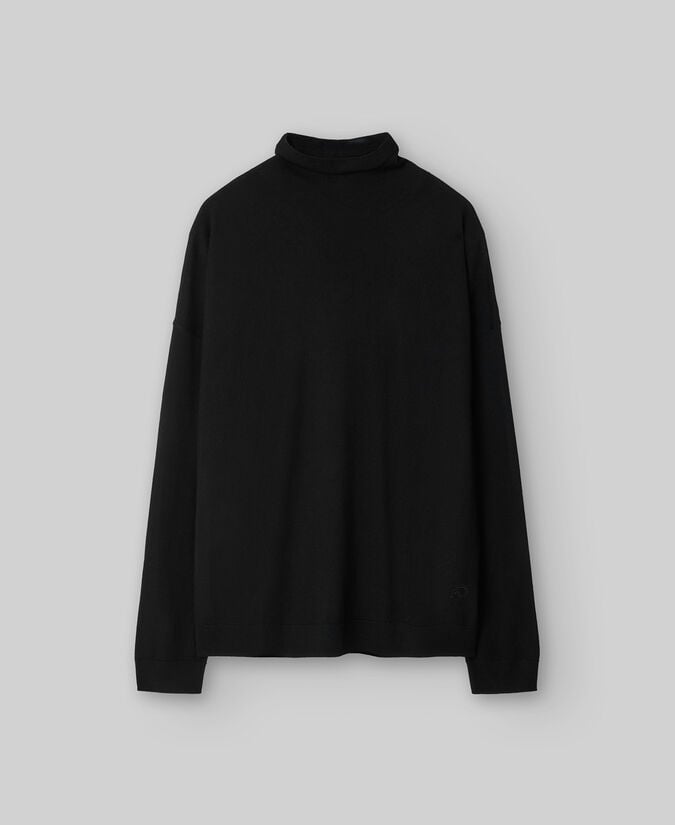 Adolfo Dominguez Jersey Cuello Chimenea Lana Merino Mujer