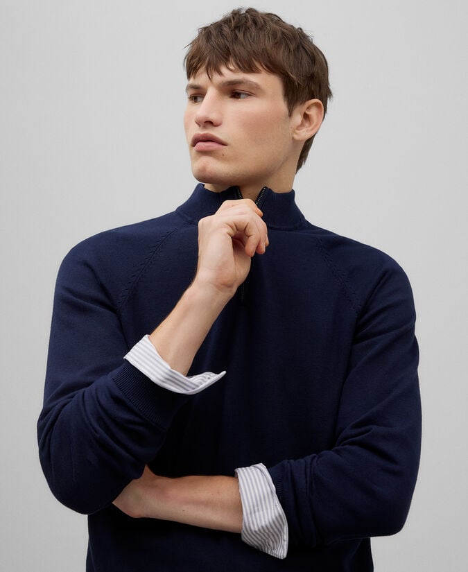 Adolfo Dominguez Jersey Cuello Perkins Algodón Hombre