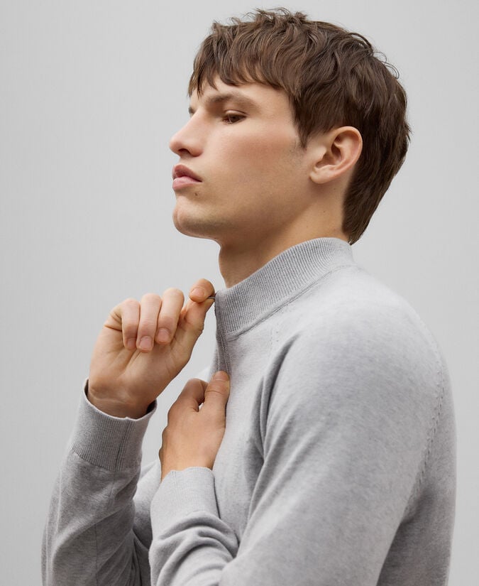 Adolfo Dominguez Jersey Cuello Perkins Algodón Hombre