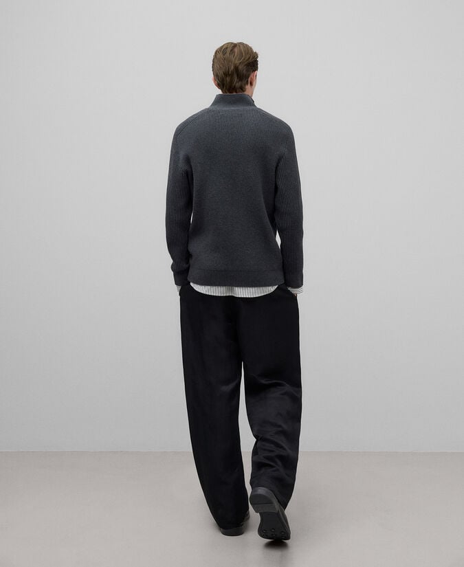 Adolfo Dominguez Jersey Cuello Perkins Cremallera Hombre