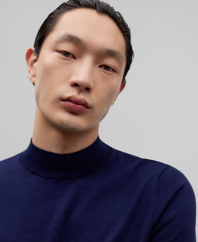 Adolfo Dominguez Jersey Cuello Perkins Lana Merino Hombre