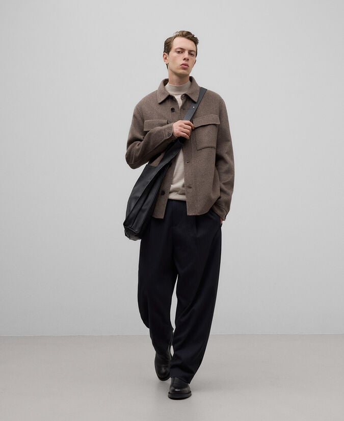 Adolfo dominguez Jersey cuello perkins lana merino hombre