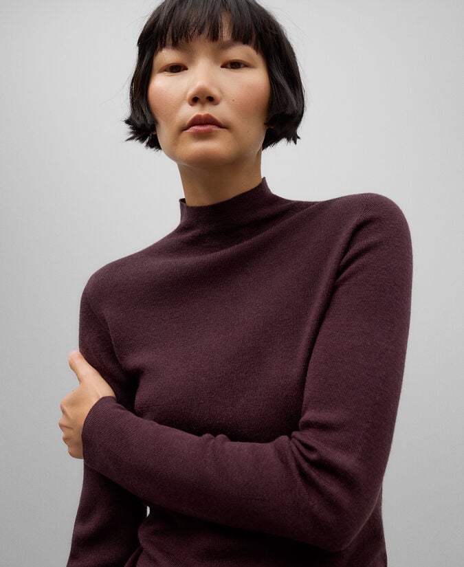 Adolfo Dominguez Jersey Cuello Perkins Lana Merino Mujer