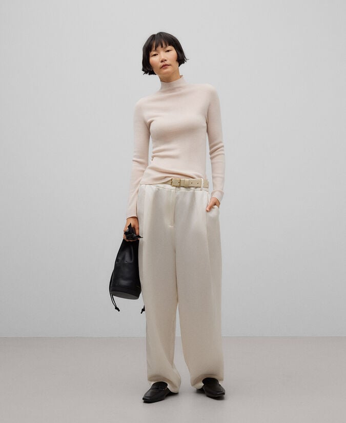 Adolfo dominguez Jersey cuello perkins lana merino mujer