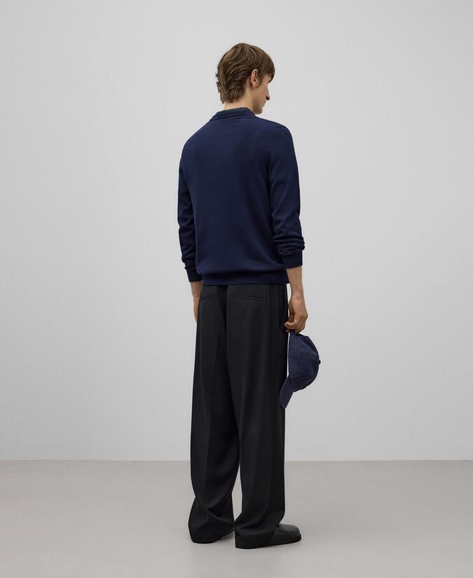 Adolfo Dominguez Jersey Cuello Pico Algodón Lana Hombre