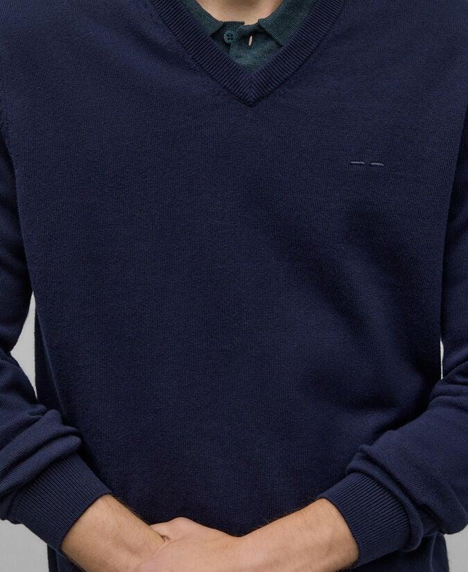 Adolfo Dominguez Jersey Cuello Pico Algodón Lana Hombre