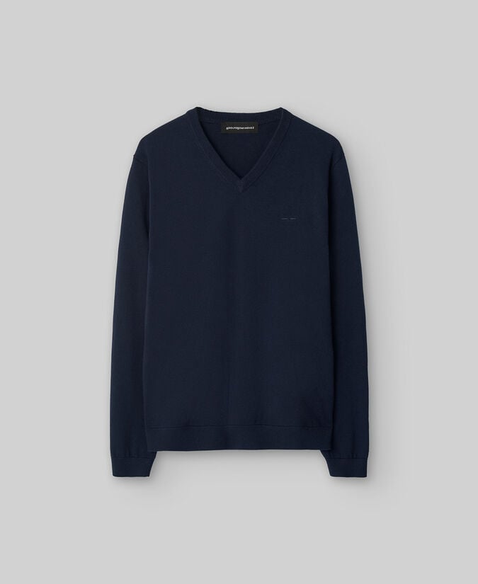 Adolfo Dominguez Jersey Cuello Pico Algodón Lana Hombre