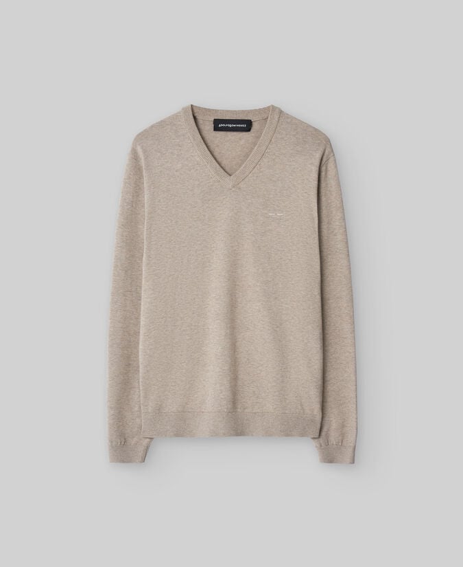 Adolfo Dominguez Jersey Cuello Pico Algodón Lana Hombre