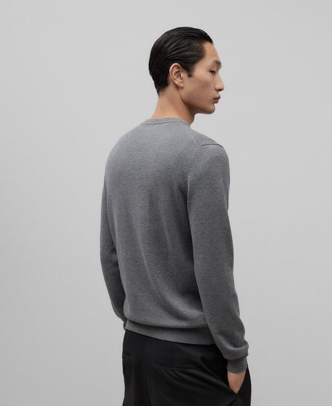 Adolfo Dominguez Jersey Cuello Pico Algodón Lana Hombre