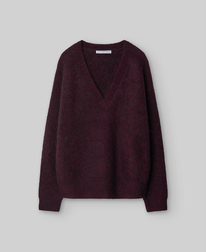 Adolfo Dominguez Jersey Cuello Pico Con Alpaca Mujer