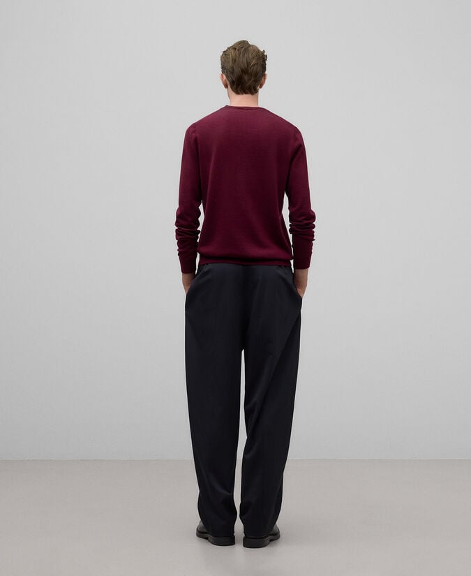 Adolfo Dominguez Jersey Cuello Pico Lana Merino Hombre