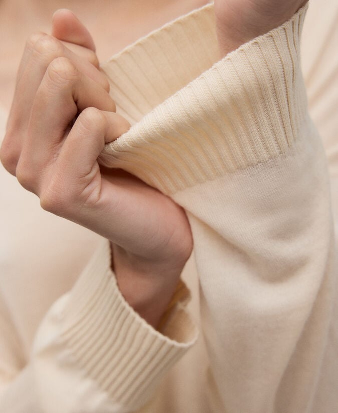 Adolfo Dominguez Jersey Cuello Pico Lana Merino Mujer