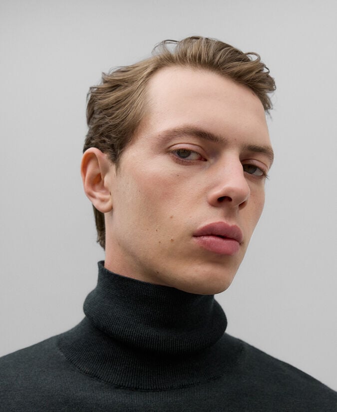 Adolfo Dominguez Jersey Cuello Vuelto Lana Merino Hombre