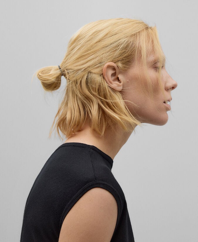 Adolfo Dominguez Jersey Desestructurado Negro Mujer