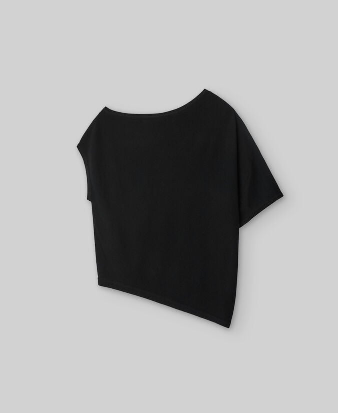 Adolfo Dominguez Jersey Desestructurado Negro Mujer